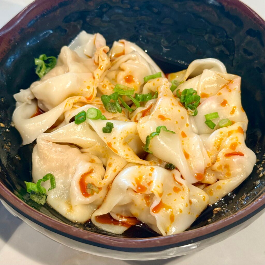 chicken wontons in chili oil China Max Dumpling House Convoy