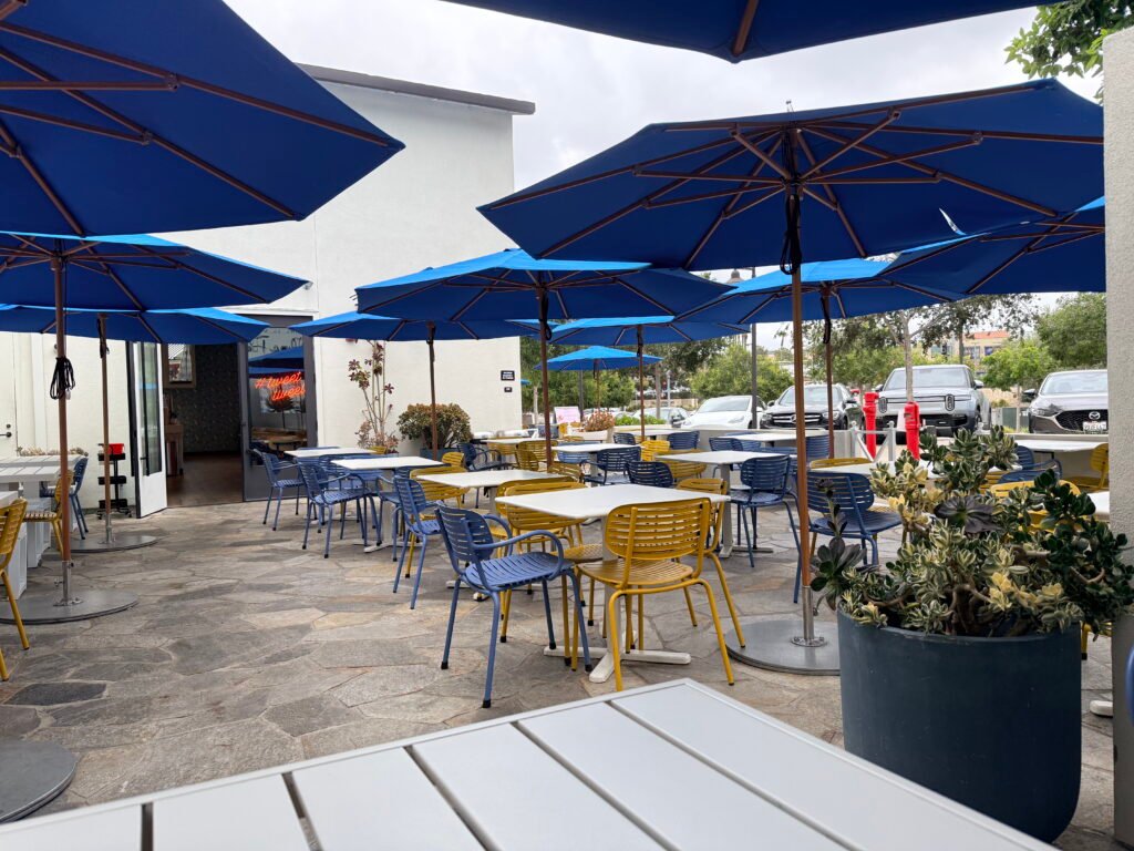 patio at parakeet cafe Del Mar
