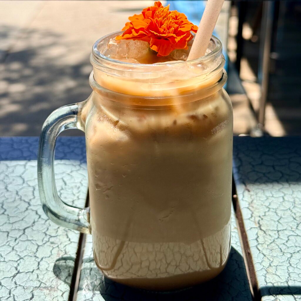 chaga mushroom latte from armonia kitchen