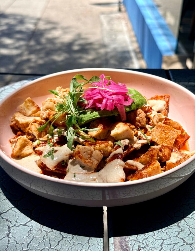 chilaquiles from armonia kitchen in pacific beach