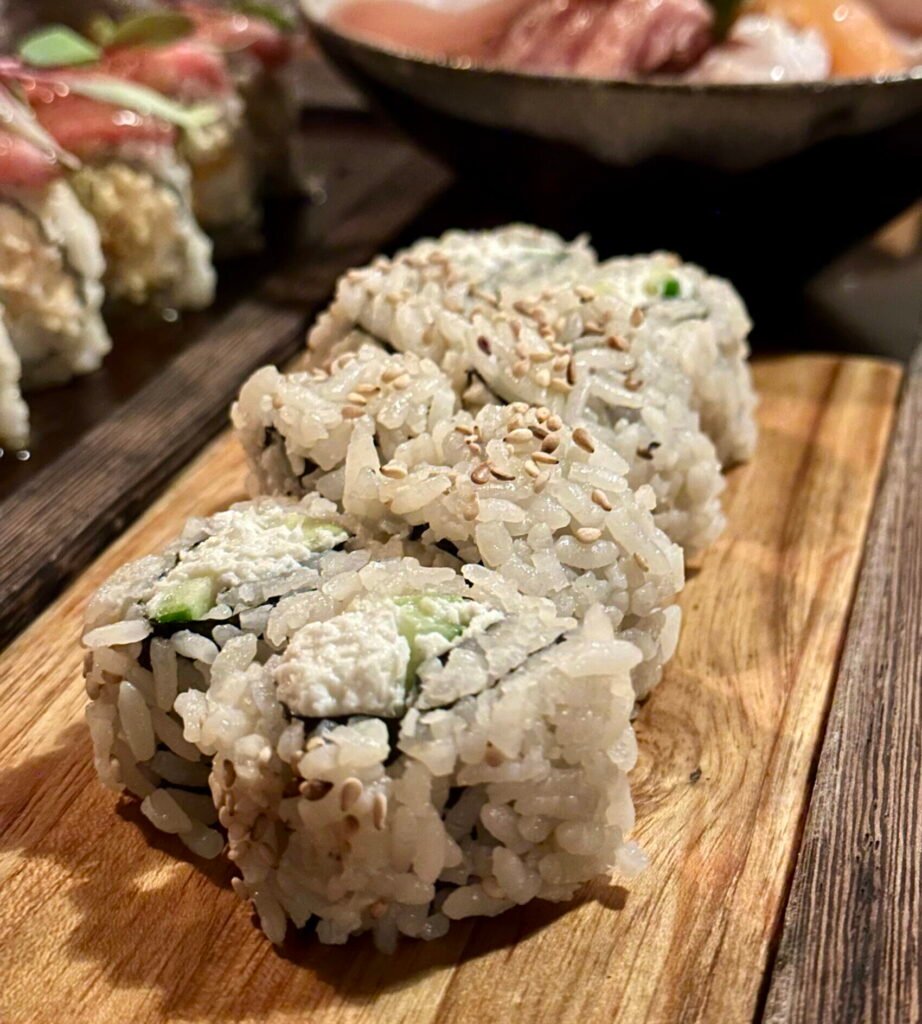 blue crab california roll from azuki sushi lounge in san diego