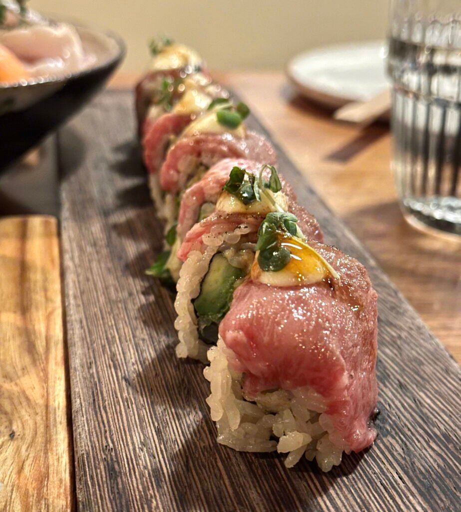 kobe roll from azuki sushi lounge in san diego