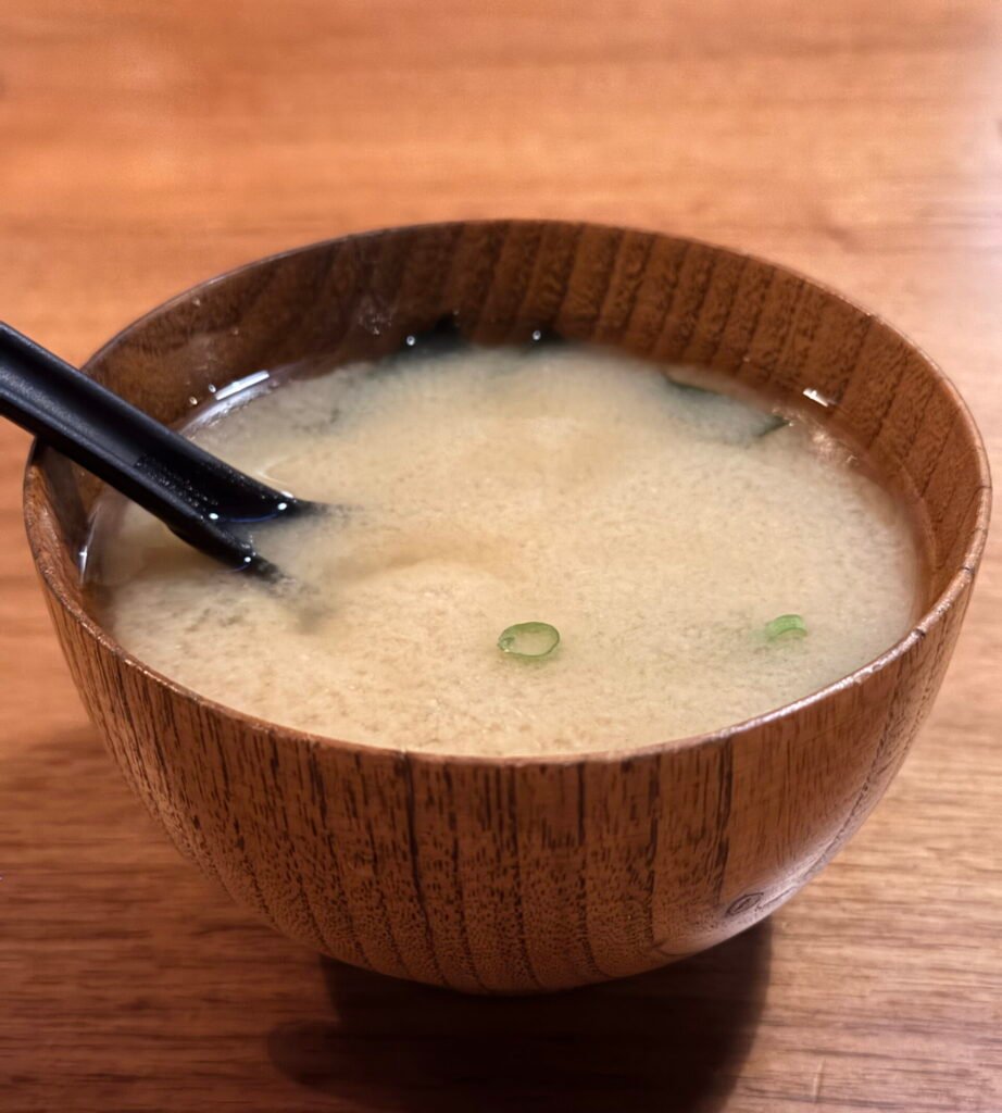 tofu miso soup at azuki sushi in san diego